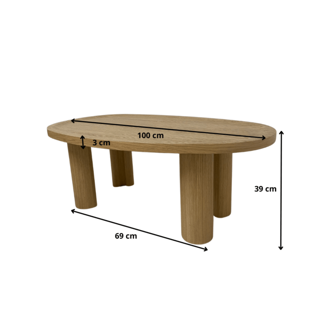 Kavos staliukas „BOLD B“ su ąžuolo faneruote dengtu stalviršiu (tik staliukas) 1