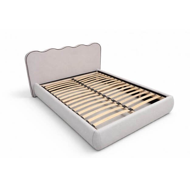Dvigulė lova Wave – lamelių pagrindas, banguotas galvūgalis, minkštas rėmas