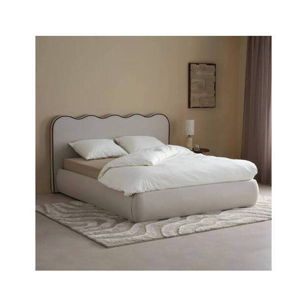 Dvigulė lova Wave – lamelių pagrindas, banguotas galvūgalis, minkštas rėmas 1