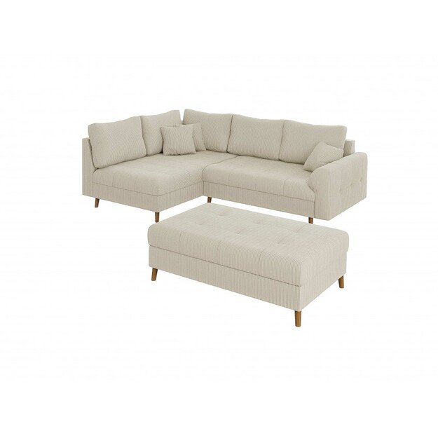 Kampinė sofa Ariella  – stilingas komfortas su skandinavišku prieskoniu