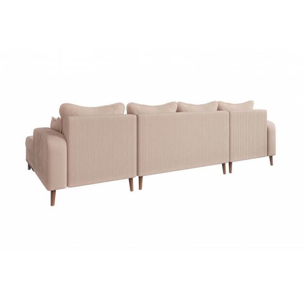 Kampinė sofa Beata U su miegama funkcija – universalumas ir komfortas viename