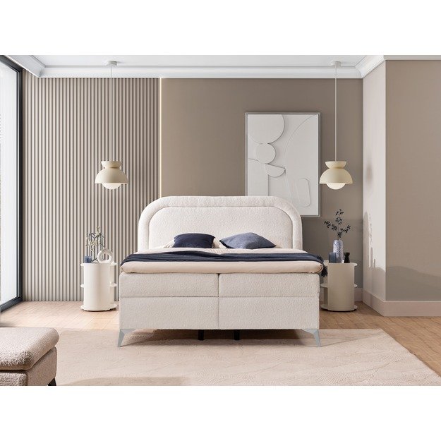 Dvigulė lova Ornes – su patalynės dėžėmis, aukštomis kojelėmis ir apvalintu galvūgaliu 7