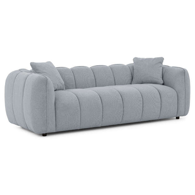 Trivietė sofa Lanzo – išraiškingas siluetas ir vertikalus dygsniavimas 1