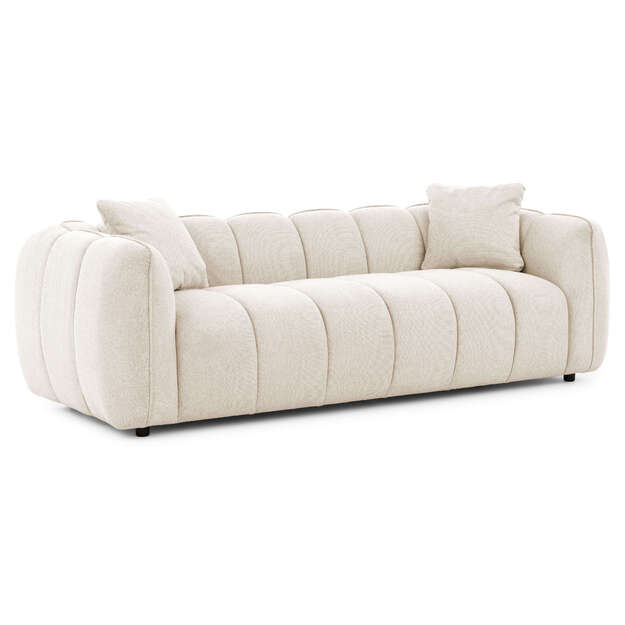 Trivietė sofa Lanzo – išraiškingas siluetas ir vertikalus dygsniavimas 5