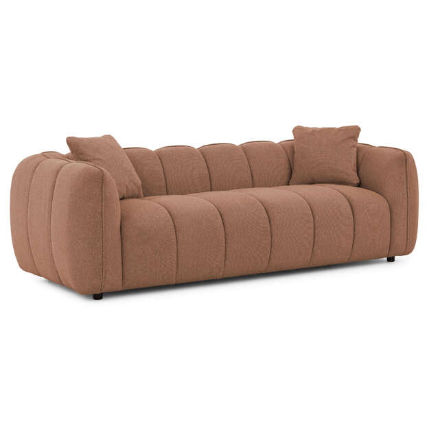 Trivietė sofa Lanzo – išraiškingas siluetas ir vertikalus dygsniavimas 6