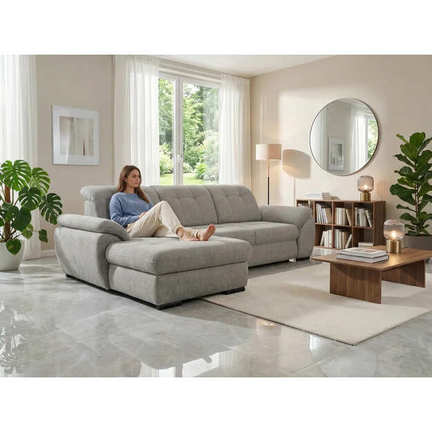 Minkštas kampas KMBelisa – su miego funkcija, patalynės dėže ir elegantiško dizaino 11