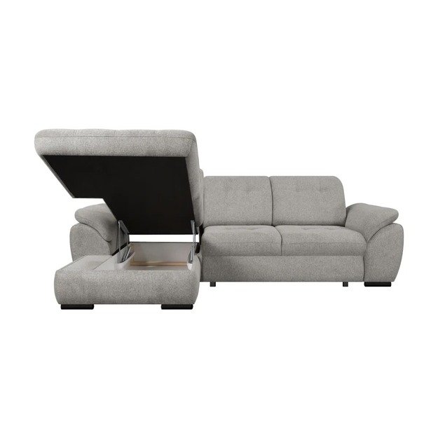 Minkštas kampas KMBelisa – su miego funkcija, patalynės dėže ir elegantiško dizaino 9