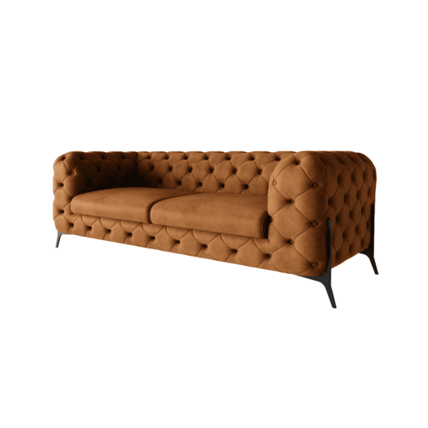 2,5 vietos sofa Chelsea Bis - platesnė sėdimoji dalis, aukštos kojelės, banguotos spyruoklės 9