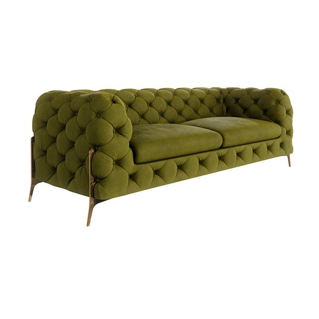 2,5 vietos sofa Chelsea Bis - platesnė sėdimoji dalis, aukštos kojelės, banguotos spyruoklės 11