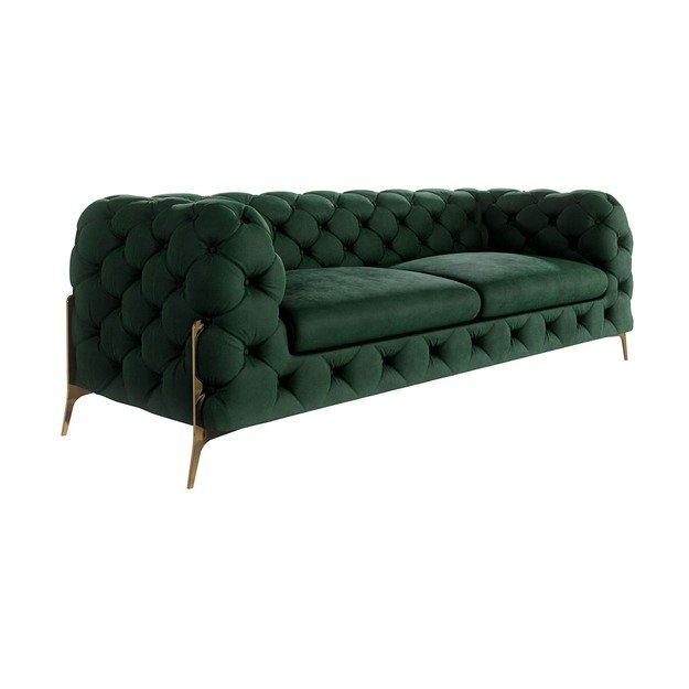2,5 vietos sofa Chelsea Bis - platesnė sėdimoji dalis, aukštos kojelės, banguotos spyruoklės 12