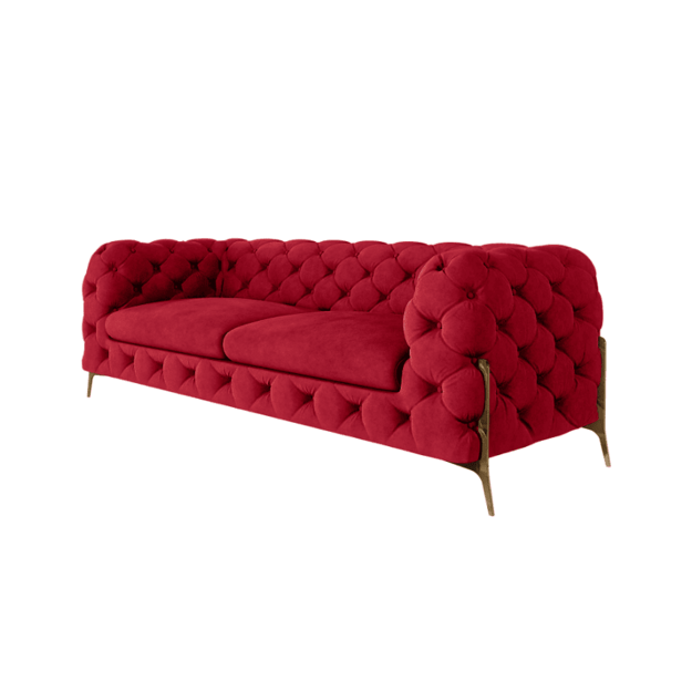 2,5 vietos sofa Chelsea Bis - platesnė sėdimoji dalis, aukštos kojelės, banguotos spyruoklės 13