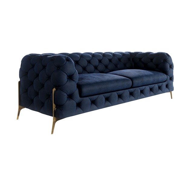 2,5 vietos sofa Chelsea Bis - platesnė sėdimoji dalis, aukštos kojelės, banguotos spyruoklės 14