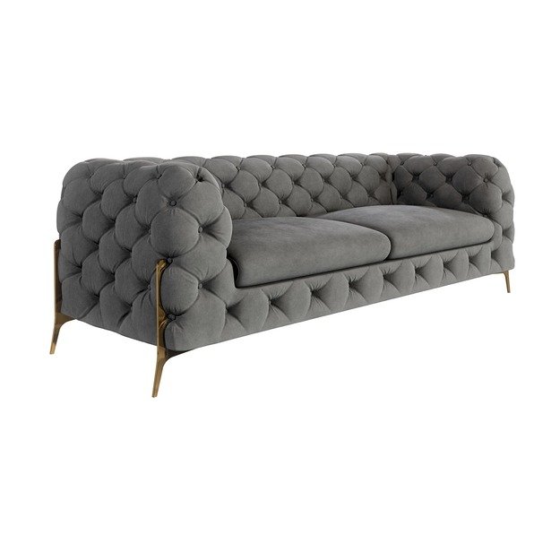 2,5 vietos sofa Chelsea Bis - platesnė sėdimoji dalis, aukštos kojelės, banguotos spyruoklės 15