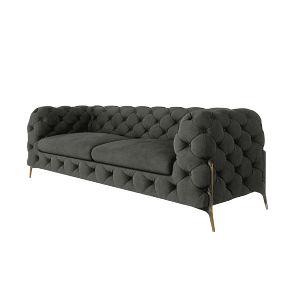 2,5 vietos sofa Chelsea Bis - platesnė sėdimoji dalis, aukštos kojelės, banguotos spyruoklės 16