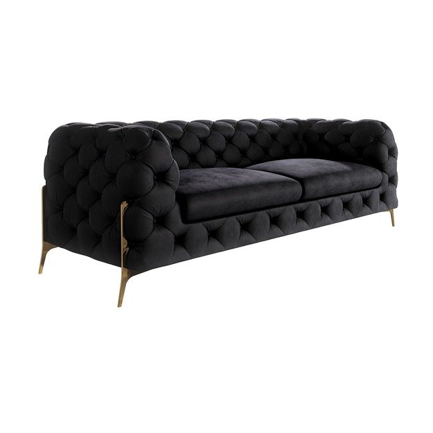 2,5 vietos sofa Chelsea Bis - platesnė sėdimoji dalis, aukštos kojelės, banguotos spyruoklės 17