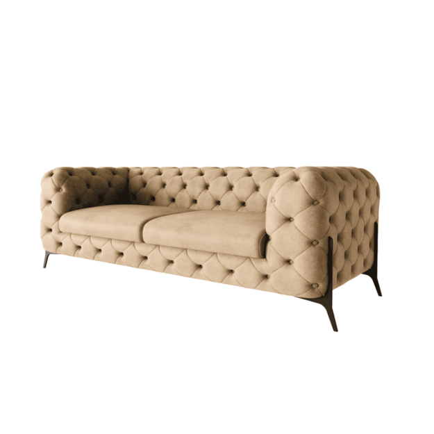 2,5 vietos sofa Chelsea Bis - platesnė sėdimoji dalis, aukštos kojelės, banguotos spyruoklės 8