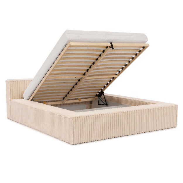 Dvigulė lova CLOE – moderni lova su pakeliamomis grotelėmis ir talpia patalynės dėže (tik lova) 3