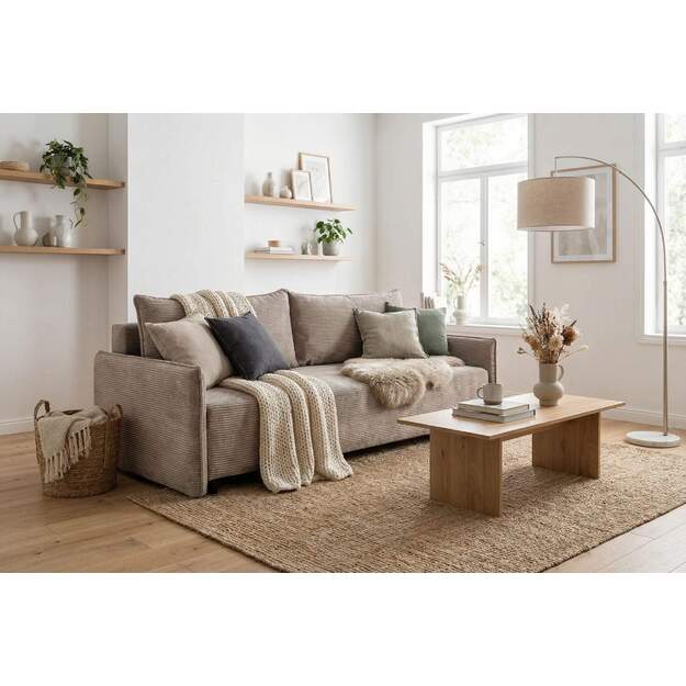 Sofa-lova CORDO – miego funkcija, patalynės dėžė, 217 cm plotis 9