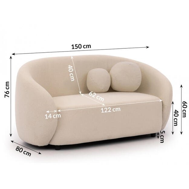 Sofa Bloom 2-vietė – bohemiškas stilius ir komfortas viename