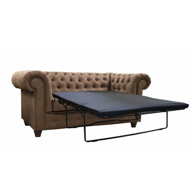 Chesterfield tipo dvivietė sofa Cambridge – klasika, komfortas ir galimybė išskleisti miegui