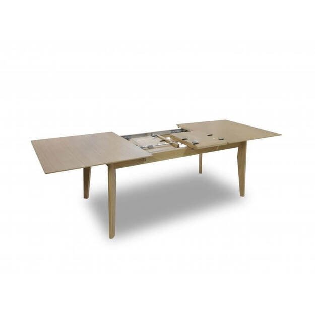 Išskleidžiamas valgomojo stalas – ąžuolo faneruotė, masyvios medienos kojos ( tik stalas ) 2