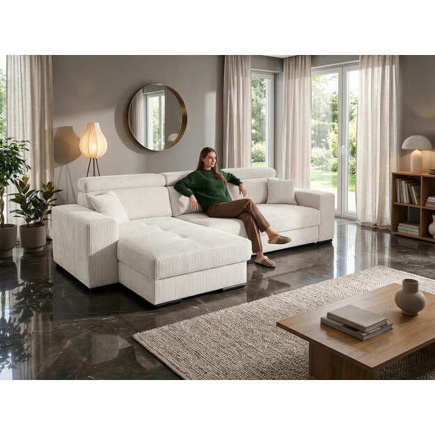 Minkštas kampas KMDina – su miego funkcija, patalynės dėže ir elegantišku dizainu 13