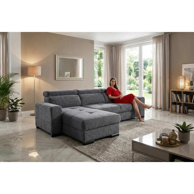 Minkštas kampas KMDina – su miego funkcija, patalynės dėže ir elegantišku dizainu 14