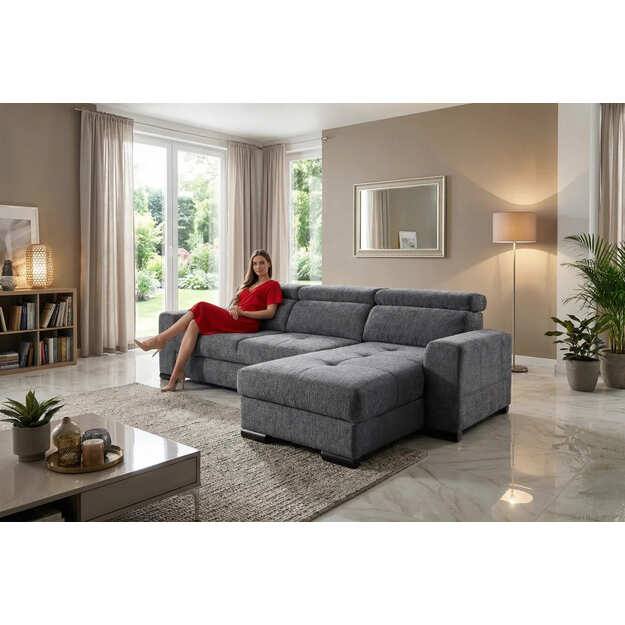 Minkštas kampas KMDina – su miego funkcija, patalynės dėže ir elegantišku dizainu 16