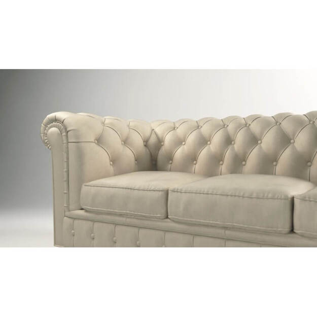 Chesterfield tipo trivietė sofa Cambridge – elegancija ir funkcionalumas su britišku charakteriu