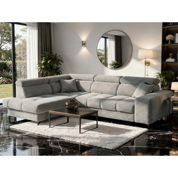 Minkštas kampas KMAstiL – su miego funkcija, patalynės dėže ir reguliuojamais galvos atlošais 4