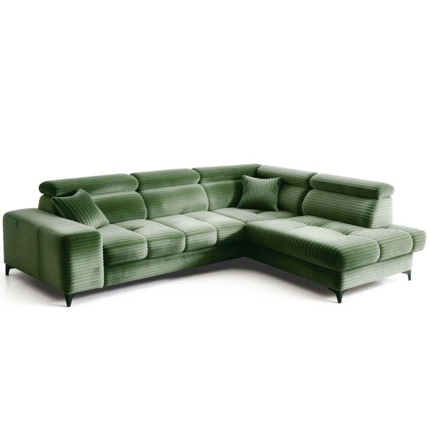 Minkštas kampas KMAstiL – su miego funkcija, patalynės dėže ir reguliuojamais galvos atlošais 1