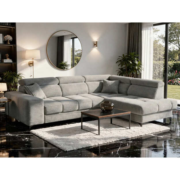 Minkštas kampas KMAstiL – su miego funkcija, patalynės dėže ir reguliuojamais galvos atlošais 5