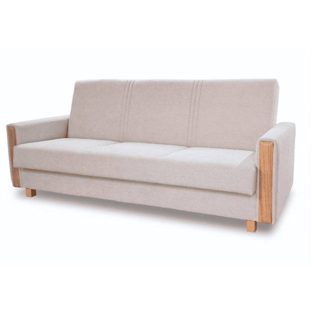 Sofa-lova SOLE – miego funkcija, patalynės dėžė, 215 cm plotis