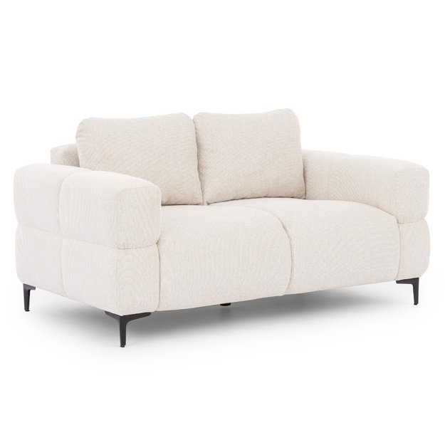 Dvivietė sofa Helio - moderni, aukštesnės kojelės, minkštos pagalvės