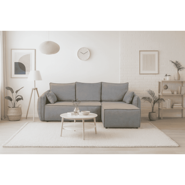Minkštas kampas SELLMA – miego funkcija, 2 patalynės dėžės, 252 cm plotis 9
