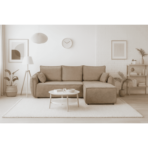 Minkštas kampas SELLMA – miego funkcija, 2 patalynės dėžės, 252 cm plotis 8