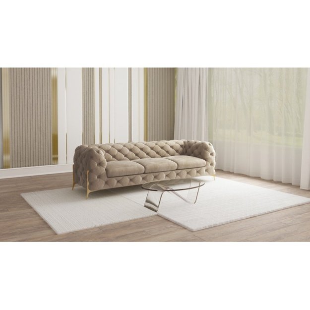 Trivietė sofa Chelsea Bis - erdvesnė trivietė sofa, aukštos kojelės, banguotos spyruoklės