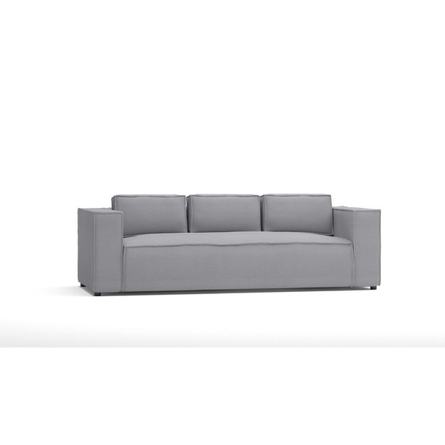 Trivietė sofa Cloe - 230 cm, minkštos nugaros pagalvės, trys sėdimos vietos