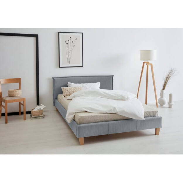 Viengulė lova TINA – minimalistinė 90x200 be patalynės dėžės ir be čiužinio (tik lova)