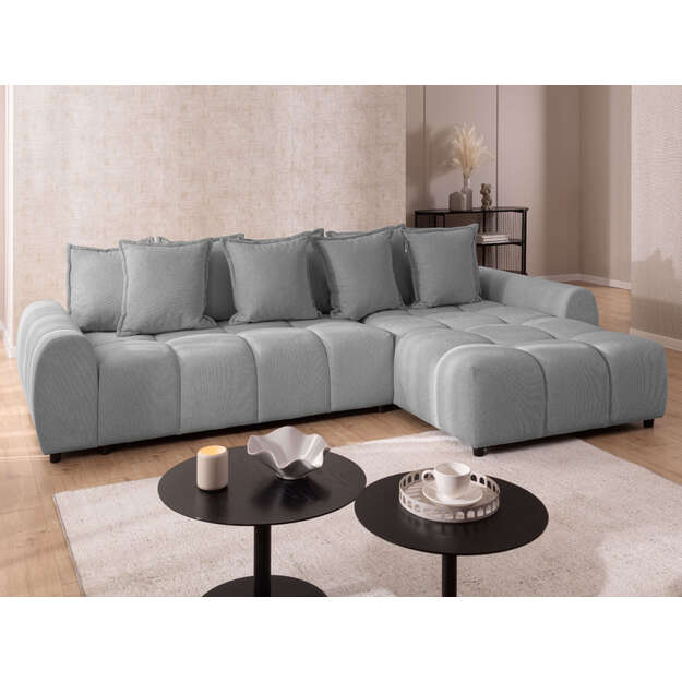 Minkštas kampas Albane su pufu – universalus, erdvus ir elegantiško dizaino komplektas 16