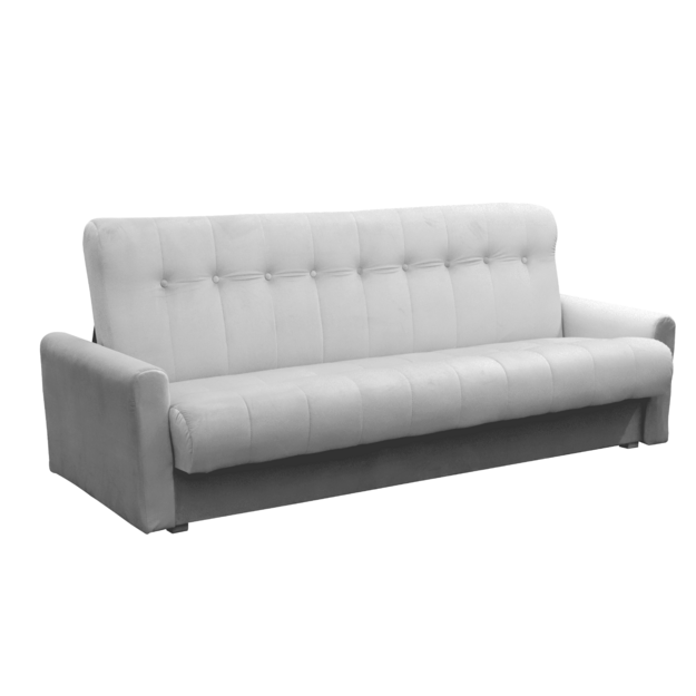 Sofa-lova MARCIN – miego funkcija, patalynės dėžė, kompaktiškas komfortas