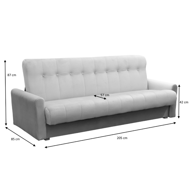 Sofa-lova MARCIN – miego funkcija, patalynės dėžė, kompaktiškas komfortas 4
