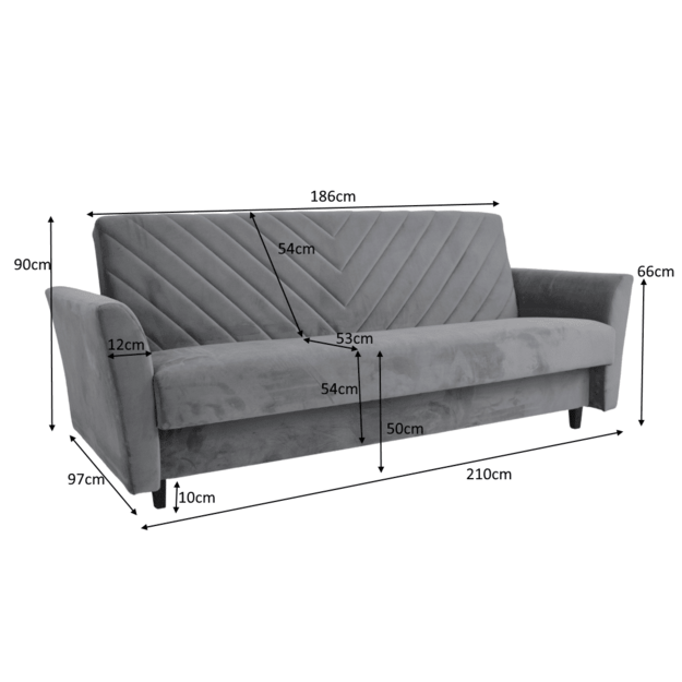 Sofa-lova MARINA – miego funkcija, patalynės dėžė, 210 cm plotis 4