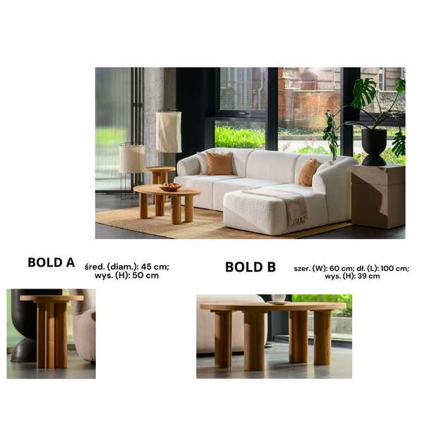 Kavos staliukas „BOLD A“ – nedidelis, prabangus akcentas su ąžuolo faneruote dengtu stalviršiu (tik staliukas) 7