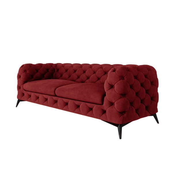 2,5 vietos sofa Chelsea - platesnė sėdimoji dalis, aukštos kojelės, banguotos spyruoklės 9