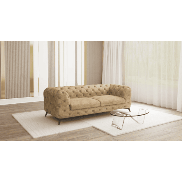 2,5 vietos sofa Chelsea - platesnė sėdimoji dalis, aukštos kojelės, banguotos spyruoklės 1
