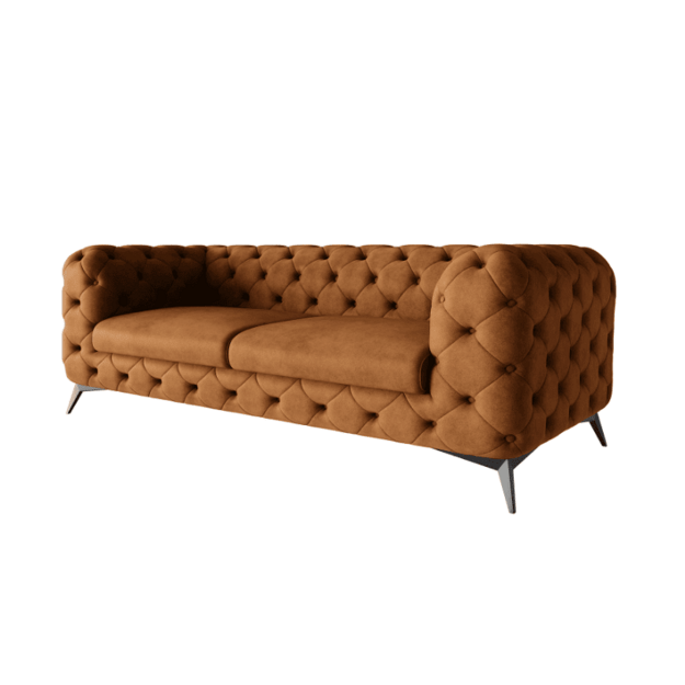 2,5 vietos sofa Chelsea - platesnė sėdimoji dalis, aukštos kojelės, banguotos spyruoklės 5